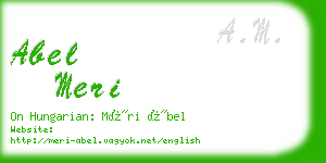 abel meri business card